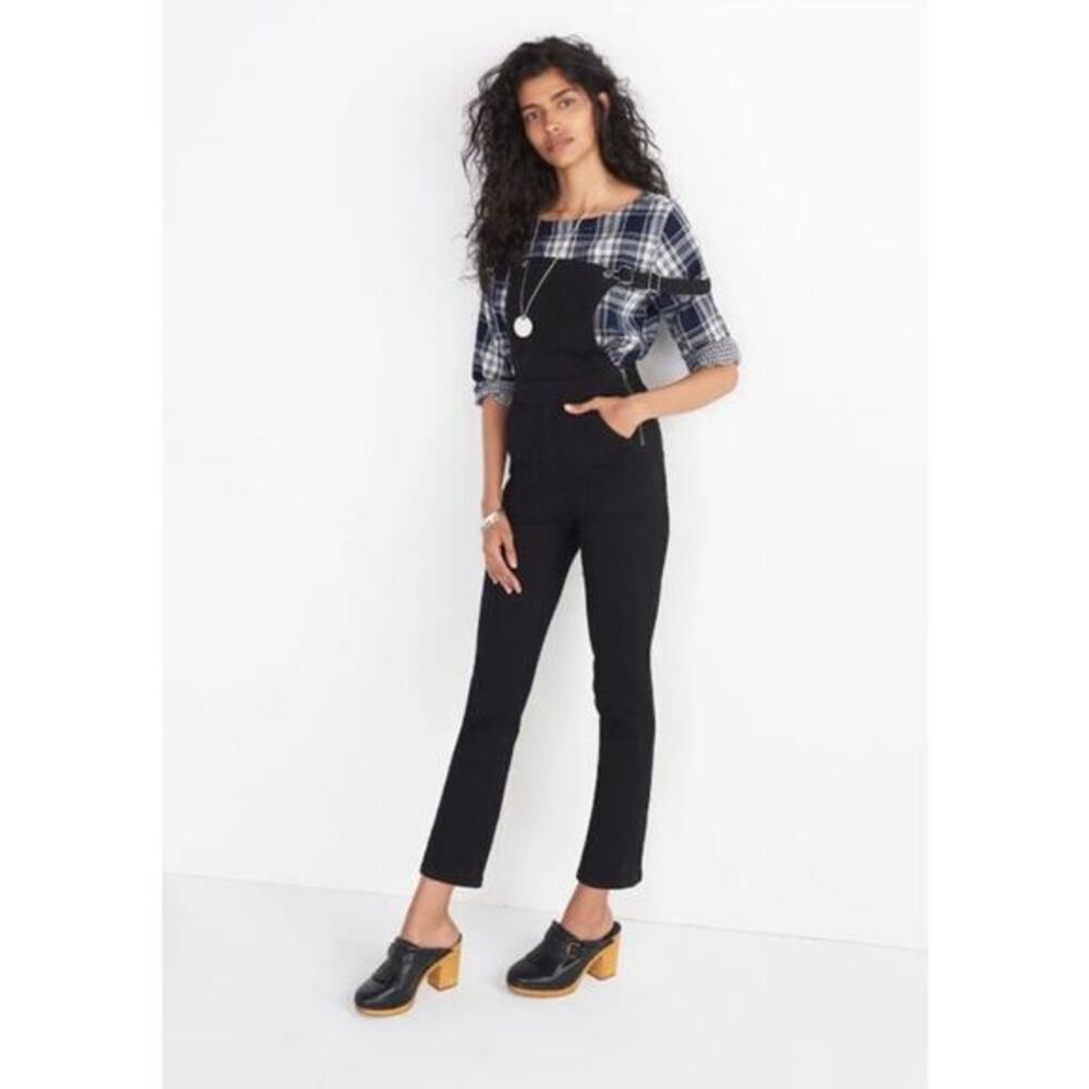 Madewell Cali Demi-Boot Overalls in‎ Black Frost size XS